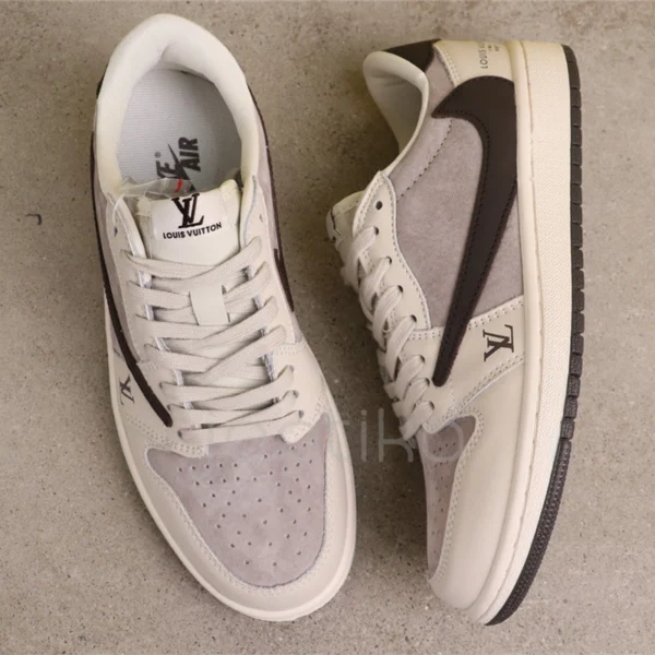 کفش اسپرت نایک ایر جردن 1 لو لویی ویتون Travis Scott x Nike Air Jordan 1 Low Louis Vuitton