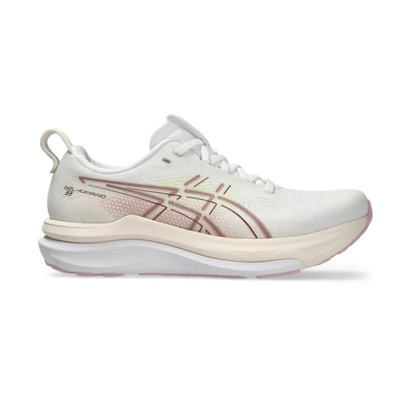 کفش اسیکس ژل کایانو 33 سفید شیری صورتی ASICS GEL-KAYANO 33