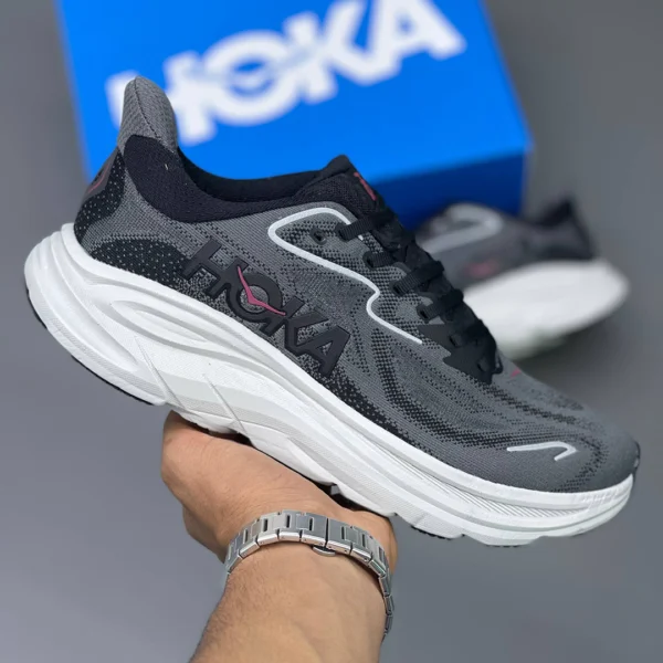 کفش هوکا کلیفتون 10 زغالی مشکی Hoka Clifton 10