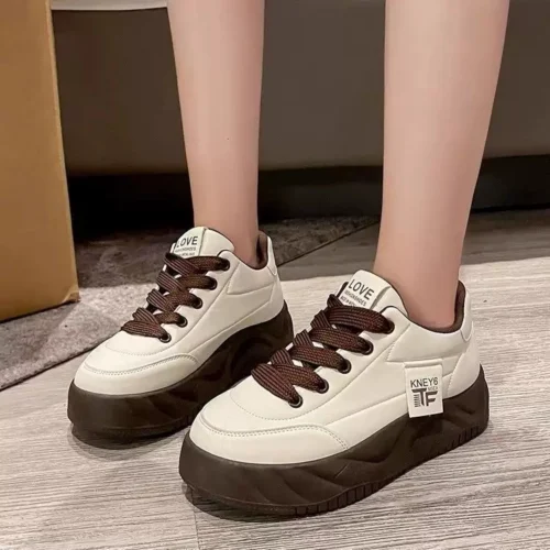 کفش کتونی راحتی لژدار زنانه مدل لاو Women’s Genuine Platform - تصویر 4