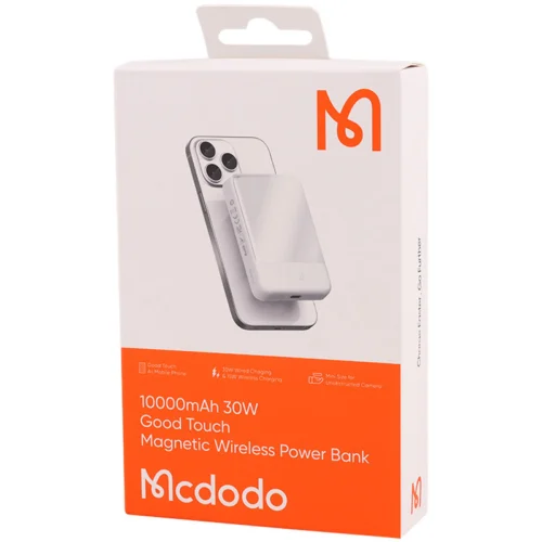 پاور بانک بی سیم فست شارژ مک دودو MC-593 PD 30W ظرفیت 10000 میلی آمپر ساعت