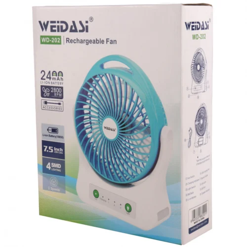 پنکه رومیزی شارژی ویداسی WD-202