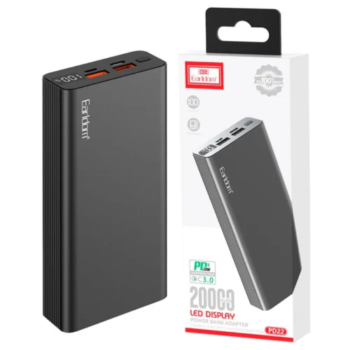 پاوربانک فست شارژ 20000 ارلدام Earldom ET-PD22 QC3.0 PD 22.5W