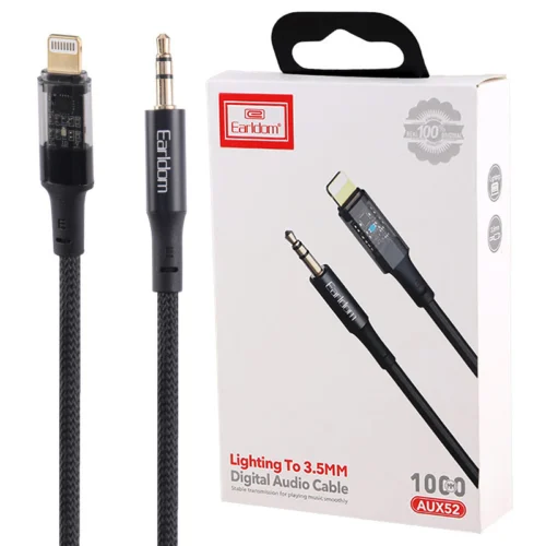 کابل تبدیل Lightning به AUX ارلدام ET-AUX52 طول 1 متر