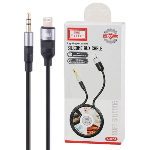 کابل تبدیل Lightning به AUX ارلدام ET-AUX54 طول 1 متر