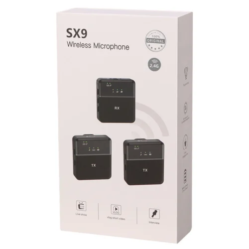 میکروفون یقه ای بی سیم دوتایی SX9 Type-C