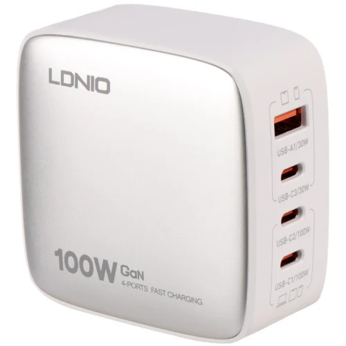 شارژر دیواری 100 وات الدینو Q408 QC4.0 PD 5A + کابل تبدیل تایپ سی
