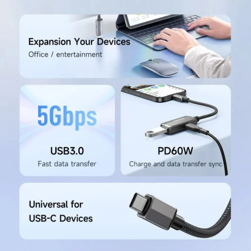 تبدیل USB OTG / تایپ سی به تایپ سی مک دودو CA-283