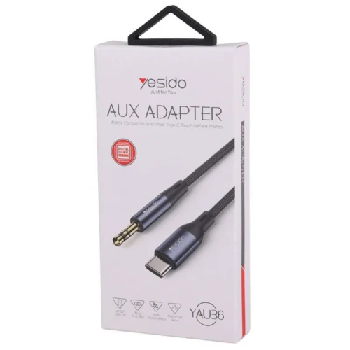 کابل تبدیل Type-C به AUX یسیدو YAU36 طول 1 متر
