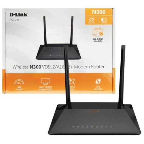 مودم روتر ADSL2+ / VDSL2 دی لینک DSL-224 پک ضعیف