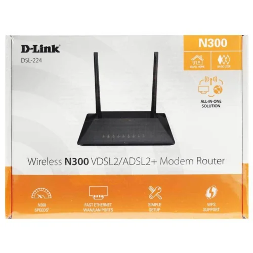 مودم روتر ADSL2+ / VDSL2 دی لینک DSL-224 پک ضعیف