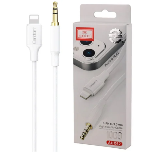 کابل تبدیل Lightning به AUX ارلدام ET-AUX62 طول 1 متر
