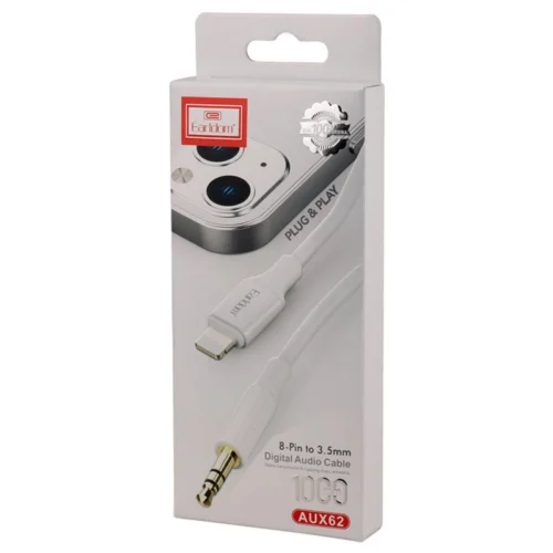 کابل تبدیل Lightning به AUX ارلدام ET-AUX62 طول 1 متر