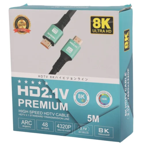 کابل HDMI 8K پریمیوم Premium طول 5 متر