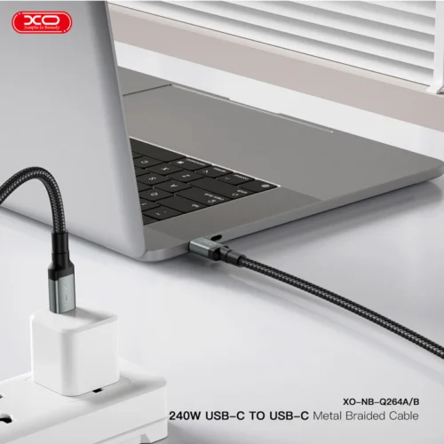 کابل دو سر تایپ سی فست شارژ 240 وات ایکس او XO-NB-Q264B طول 2 متر