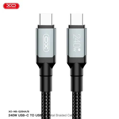 کابل دو سر تایپ سی فست شارژ 240 وات ایکس او XO-NB-Q264B طول 2 متر