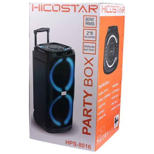 اسپیکر چمدانی بلوتوثی هایکو استار Party Box HPS-8016 + میکروفون