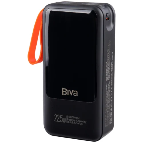پاور بانک فست شارژ بیوا BP-022 PD 22.5W ظرفیت 30000 میلی آمپر ساعت