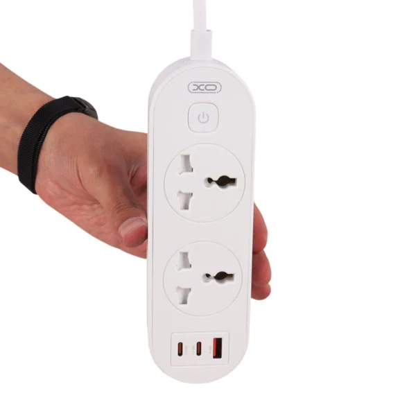 چند راهی 2 خانه ایکس او XO-WL31 با کابل 1.5 متری + شارژر USB و Type-C