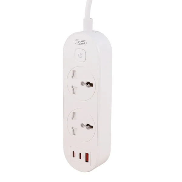 چند راهی 2 خانه ایکس او XO-WL31 با کابل 1.5 متری + شارژر USB و Type-C