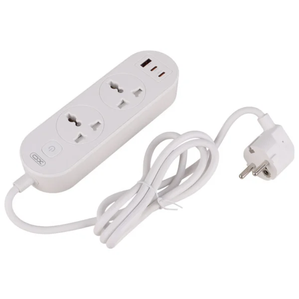 چند راهی 2 خانه ایکس او XO-WL31 با کابل 1.5 متری + شارژر USB و Type-C
