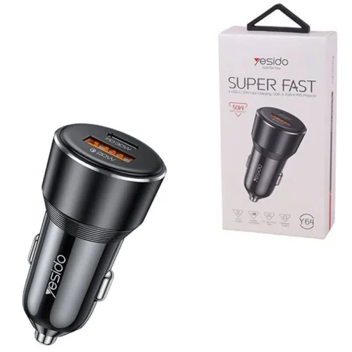 شارژر فندکی 30 وات یسیدو Y64