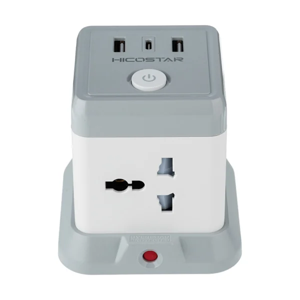چند راهی 4 خانه هایکو استار HS-PS321 با کابل 2 متری + شارژر USB و Type-C - تصویر 4