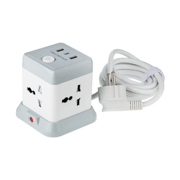 چند راهی 4 خانه هایکو استار HS-PS321 با کابل 2 متری + شارژر USB و Type-C - تصویر 6