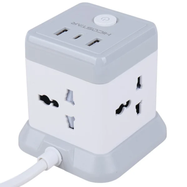 چند راهی 4 خانه هایکو استار HS-PS321 با کابل 2 متری + شارژر USB و Type-C - تصویر 10