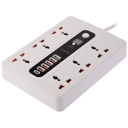 چند راهی 6 خانه هایکو استار HS-PS320 با کابل 2 متری + شارژر USB و Type-C