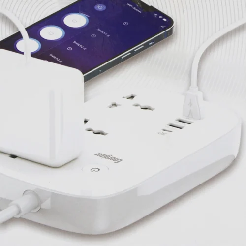 چند راهی 3 خانه انرجایزر EPB2502EU با کابل 2 متری، شارژر USB و Type-C