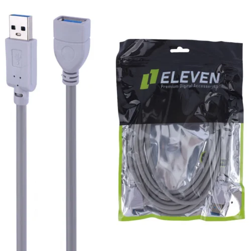 کابل افزایش طول USB ایلون Eleven طول 3 متر