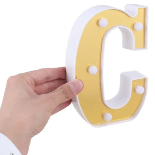 چراغ خواب باتری خور طرح حرف C