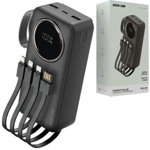 پاور بانک فست شارژ گرین لاین Power Pulse GL-PX13 PD QC3.0 22.5W ظرفیت 30000 میلی آمپر ساعت