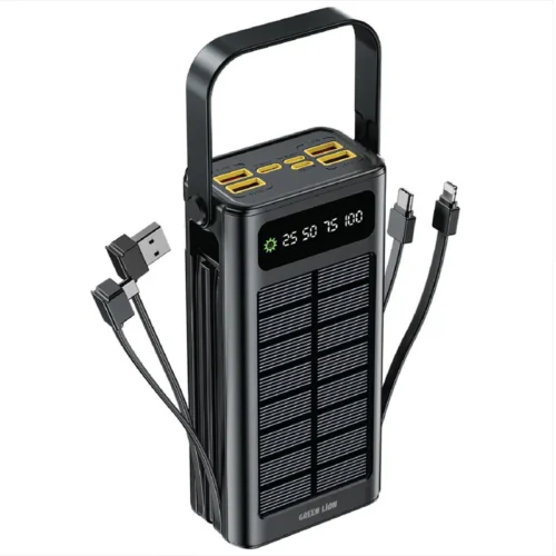 پاور بانک خورشیدی فست شارژ گرین لاین Solar X GLPX49 QC3.0 PD 22.5W ظرفیت 30000 میلی آمپر ساعت