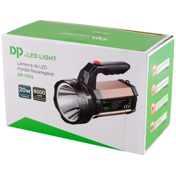 چراغ قوه شارژی DP.LED Light DP-7313 پک ضعیف