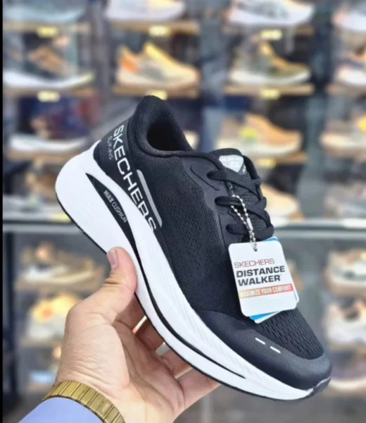 کتونی زنانه اسکیچرز Skechers Distance Walker مشکی طبی و راحت سایز 37 تا 40