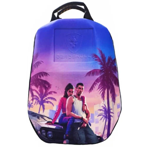 کیف کوله ای کنسول بازی Deadskull PS5 Slim طرح GTA VI کد 2
