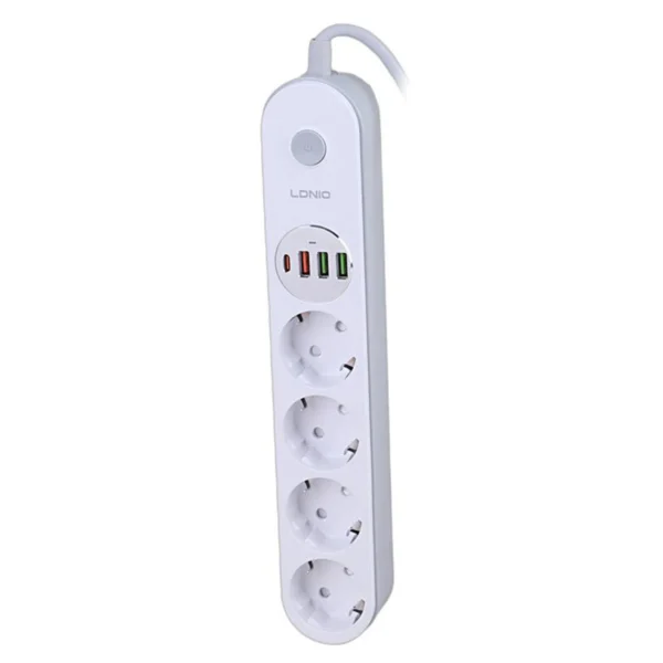 چند راهی 4 خانه الدینیو SE1 با کابل 2 متری + شارژر USB و Type-C