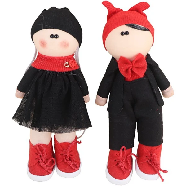 عروسک پارچه ای روسی دختر و پسر 20 سانتی متر