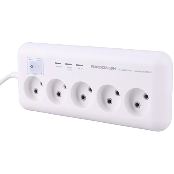 محافظ برق صوتی تصویری 5 خانه فروزش FR250 با کابل 2.8 متری - تصویر 3