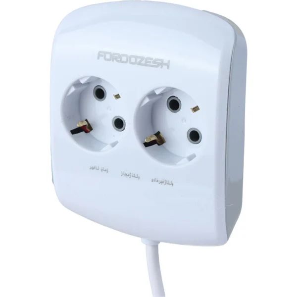 محافظ برق یخچال دیجیتال 2 خانه ارت دار فروزش Lotus LT200D با کابل 1.8 متری