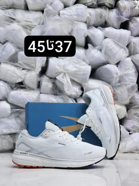 کتونی بروکس گاست ۱۵ سفید سایز ۳۷ تا ۴۵ ساخت ویتنام Brooks Ghost 15