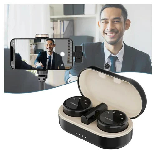 میکروفون یقه ای بی سیم دوتایی پرودو Lavalier PD-WMDMIC Type-C / Lightning