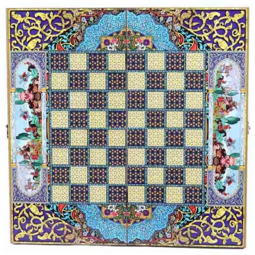 تخته شطرنج چوبی MDF طرح باستانی