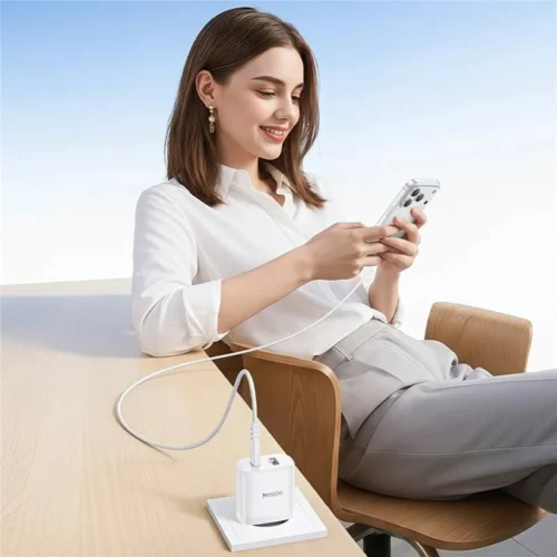 شارژر دیواری 20 وات یسیدو YC106 GaN QC PD 3A + کابل تبدیل تایپ سی