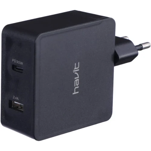 شارژر دیواری 30 وات هویت H133 PD3.0 2.4A