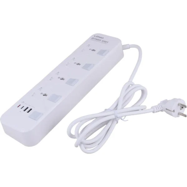 چند راهی 4 خانه ارت دار الدینیو SC4408C با کابل 2 متری + شارژر USB و Type-C - تصویر 6