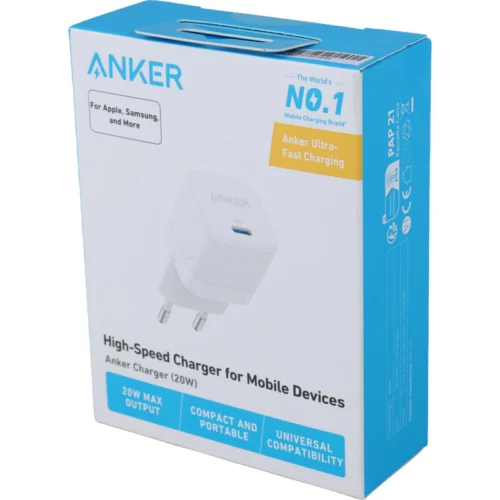 شارژر دیواری 20 وات انکر PowerPort III A2149 EU PD 3A