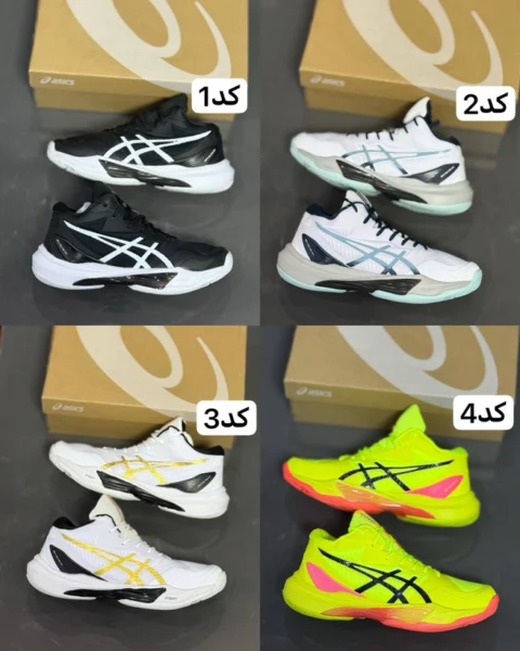 کتونی والیبالی اسیکس اسکای الیت MT 3 مسترکوالیتی سایز ۴۰ الی ۴۵ ساخت ویتنام ASICS Sky Elite MT 3